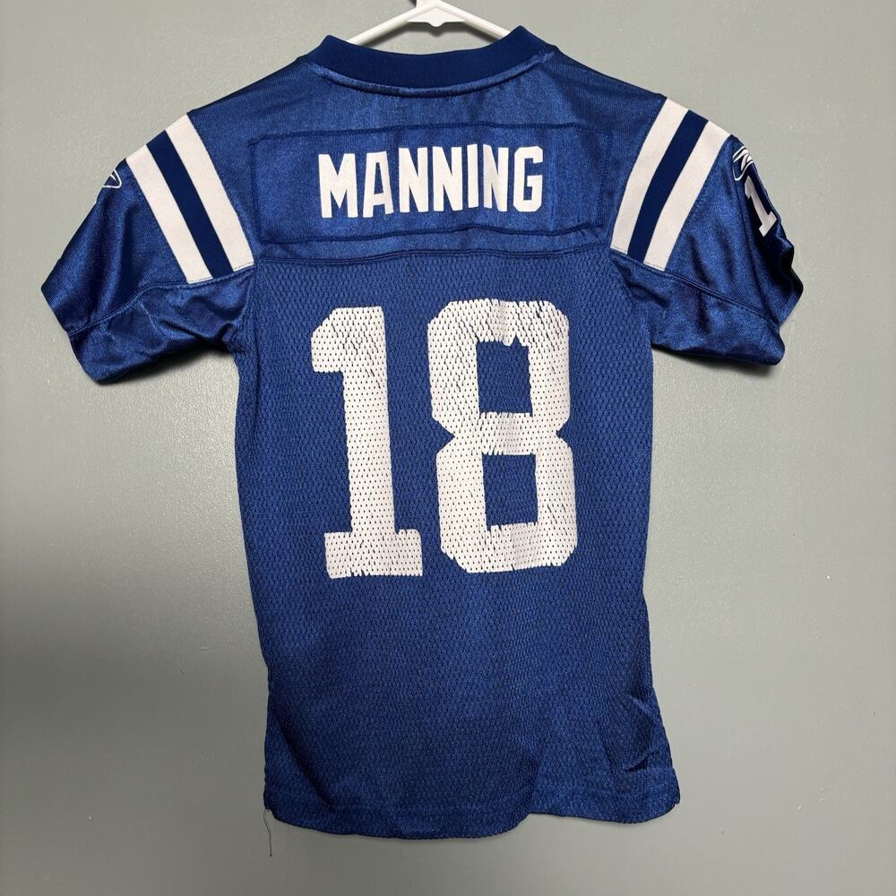 Vintage Kids Indianapolis Colts Reebok Onfield Youth Manning 18 Jersey Small NFL